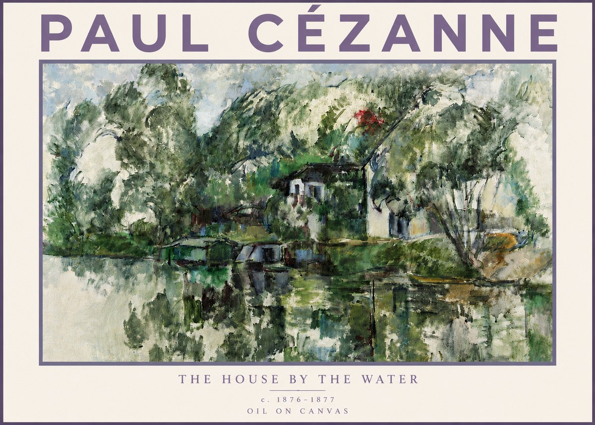 Paul Cézanne The House by the Water No3 - Poszter