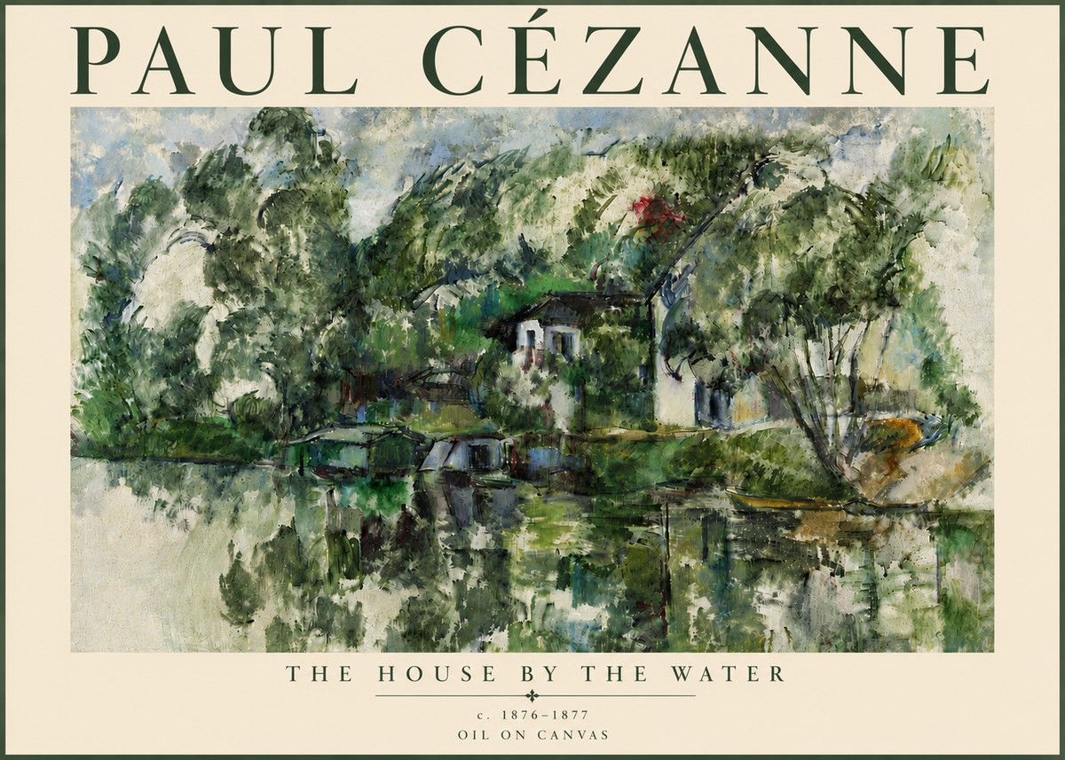 Paul Cézanne The House by the Water No5 - Poszter