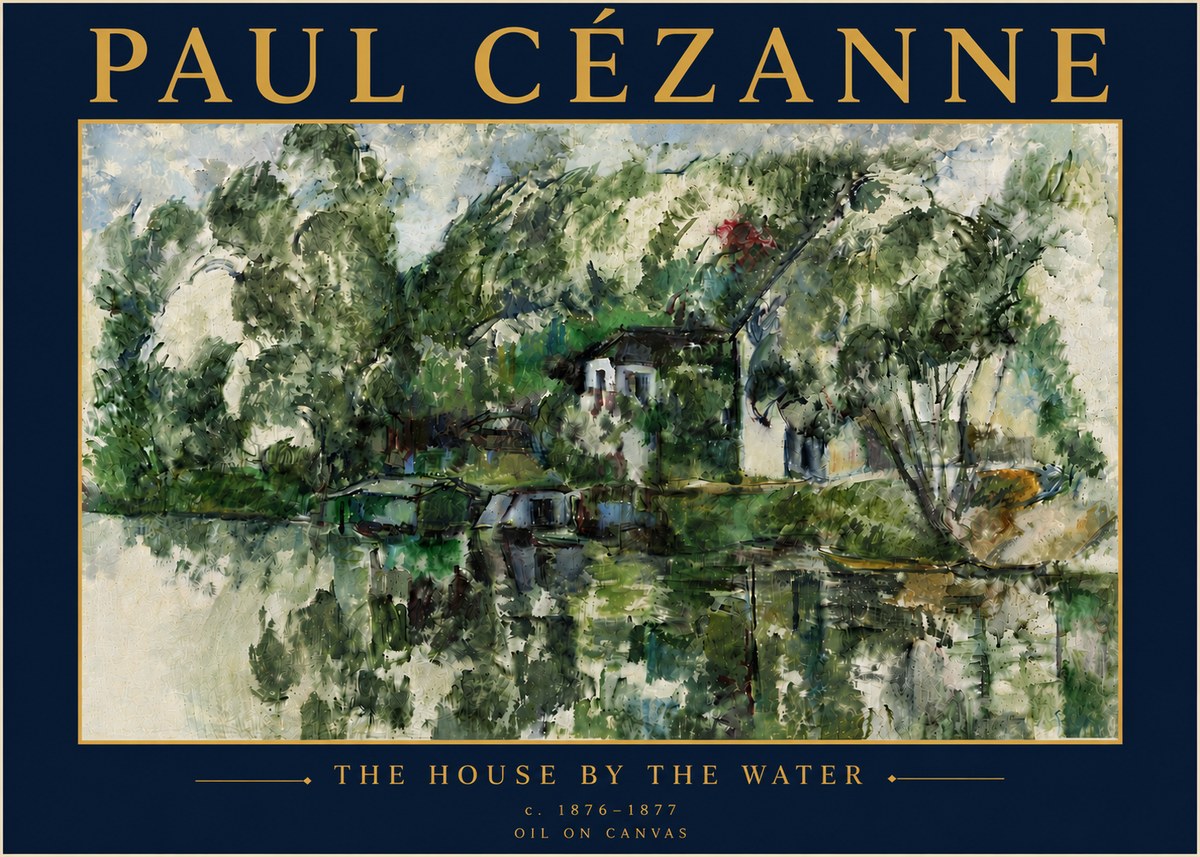 Paul Cézanne The House by the Water No6 - Poszter