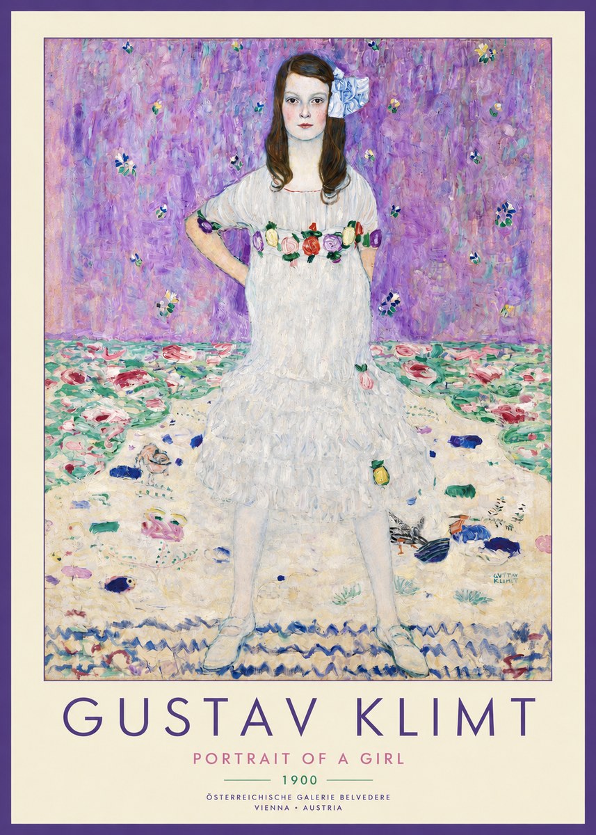 Klimt Portrait of a Girl No2 - Poszter
