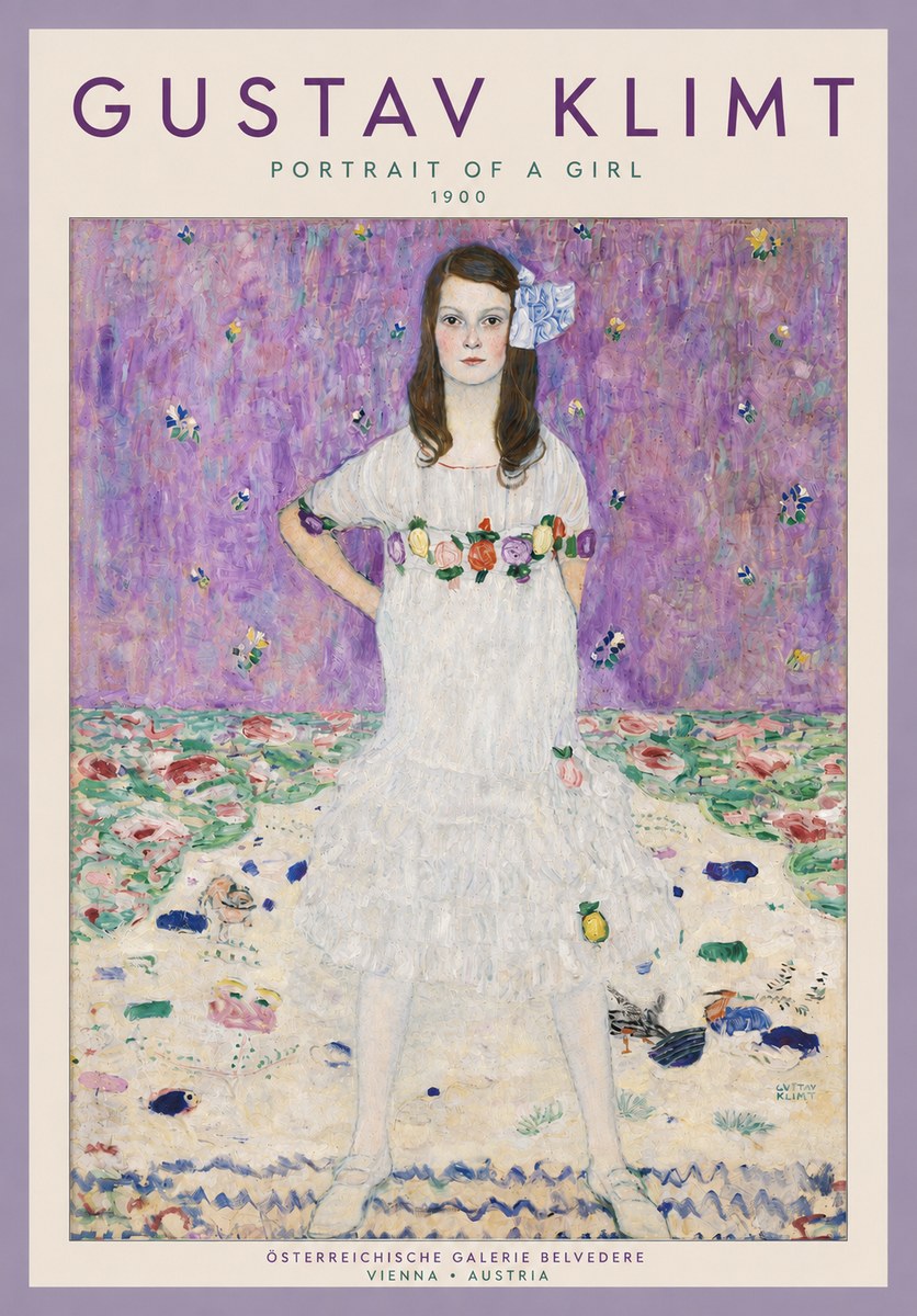 Klimt Portrait of a Girl No4 - Poszter