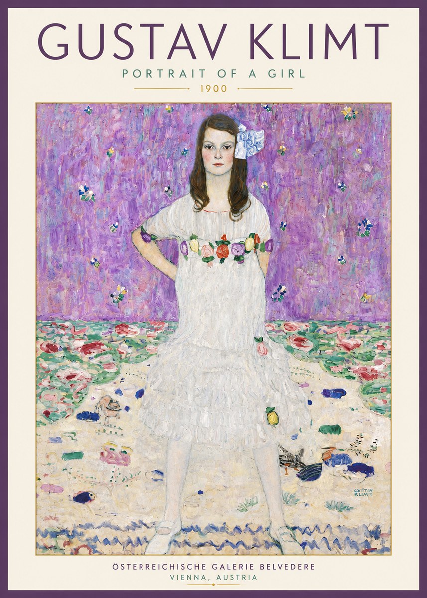 Klimt Portrait of a Girl No5 - Poszter