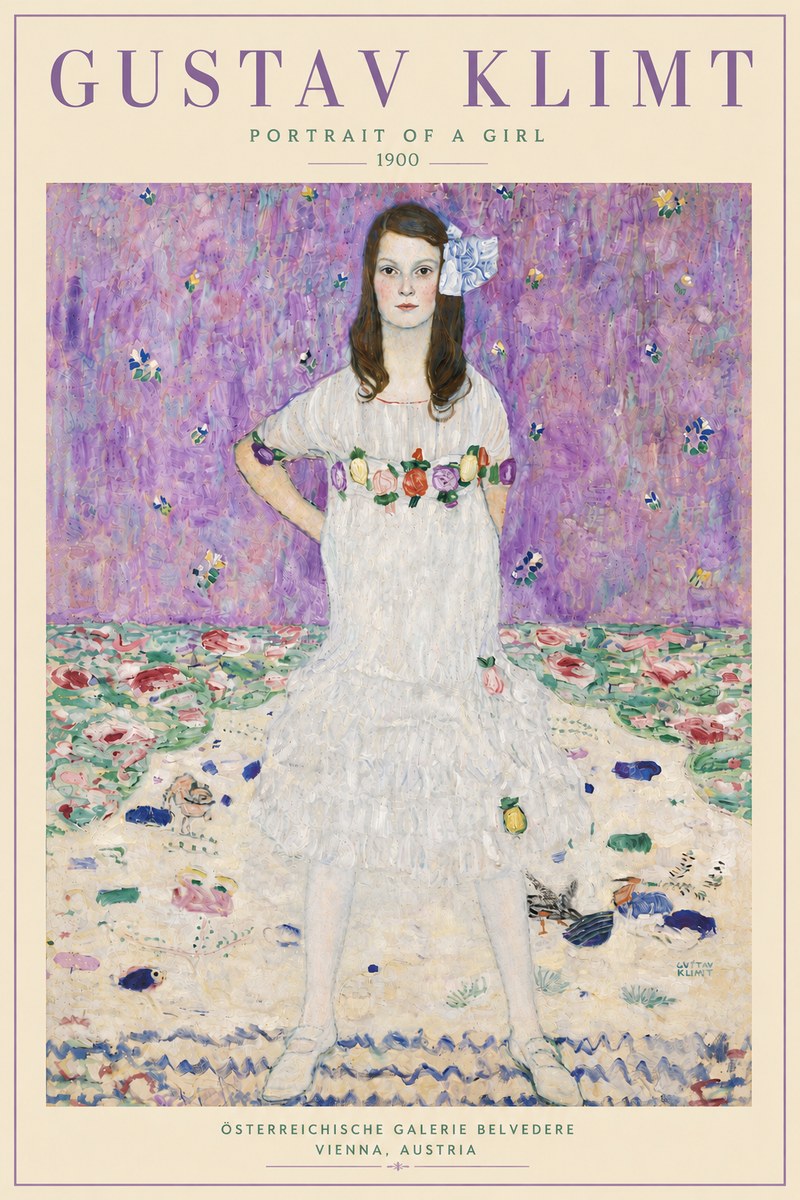 Klimt Portrait of a Girl No6 - Poszter