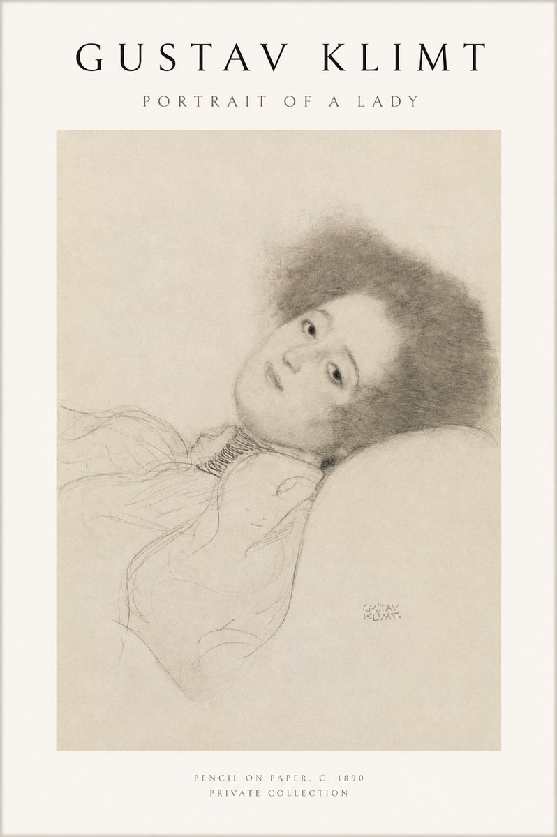 Klimt Portrait of a Lady No1 - Poszter