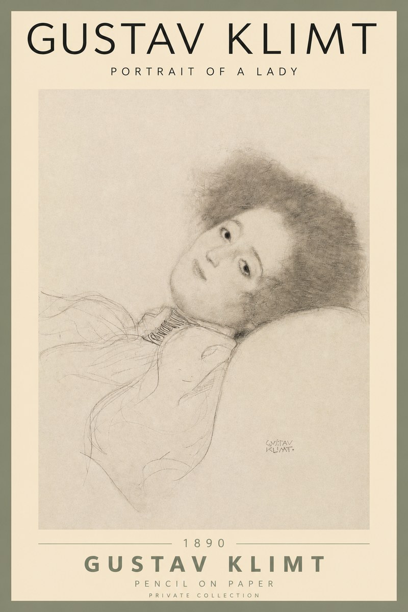 Klimt Portrait of a Lady No2 - Poszter