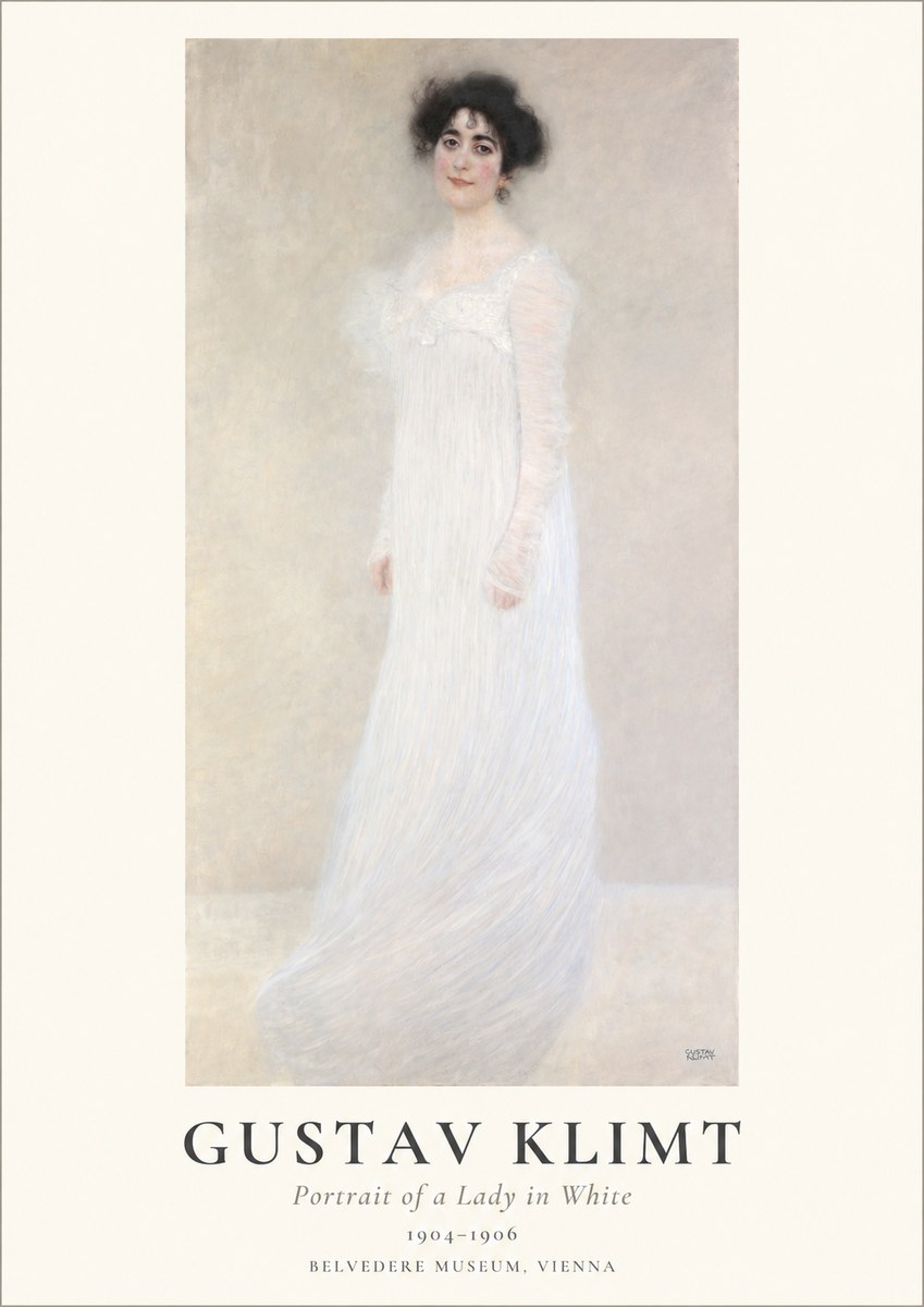 Klimt Portrait of a Lady in White No1 - Poszter