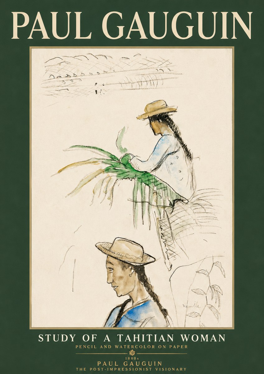 Paul Gauguin Study of a Tahitian Woman I No4 - Poszter