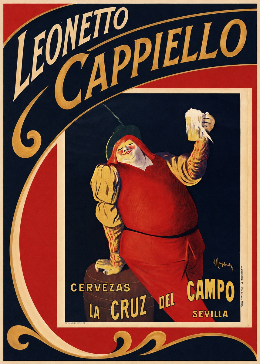 Leonetto Cappiello Cervezas La Cruz Del Campo No2 - Poszter