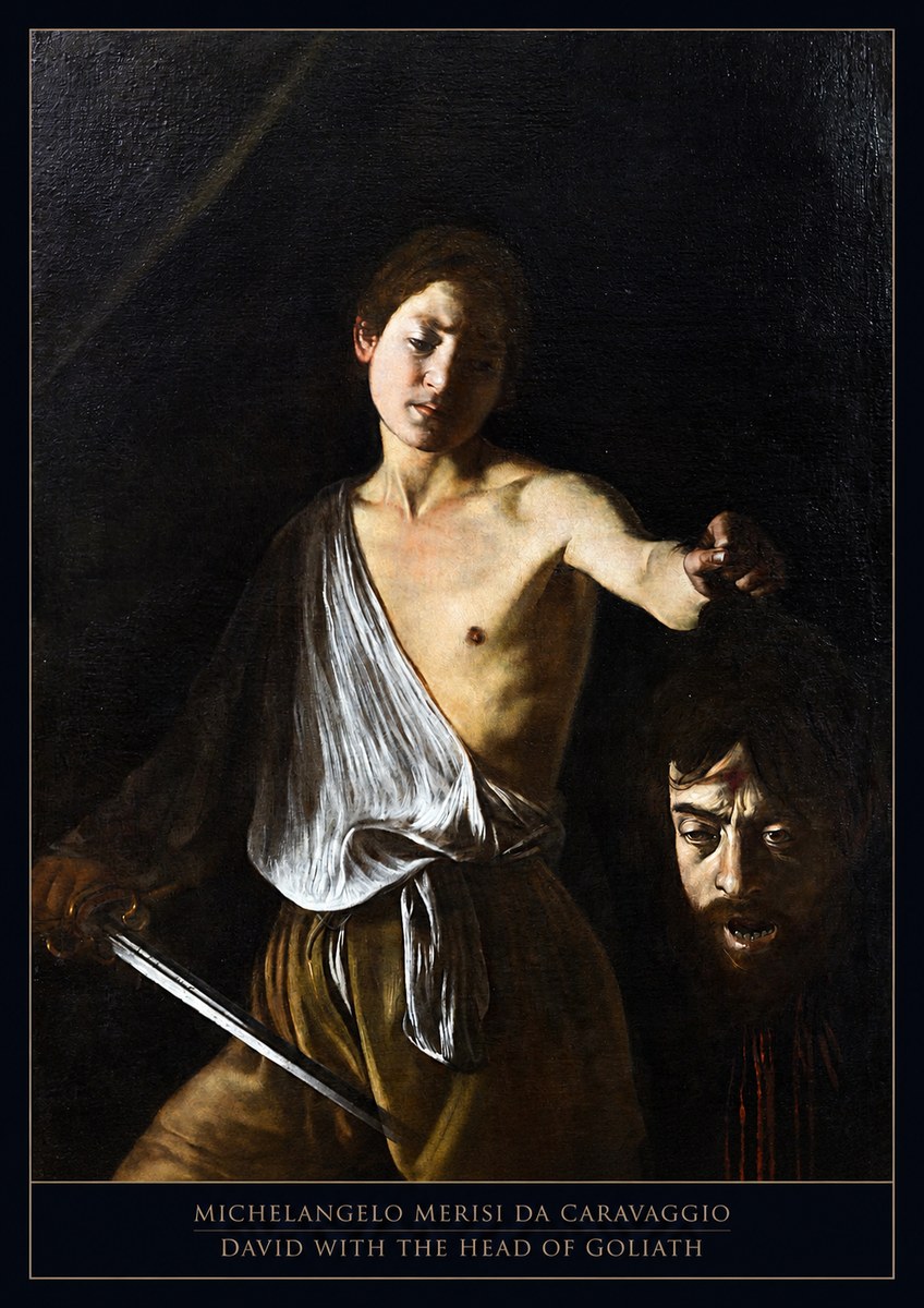 Michelangelo Merisi da Caravaggio David with the Head of Goliath II No5 - Poszter