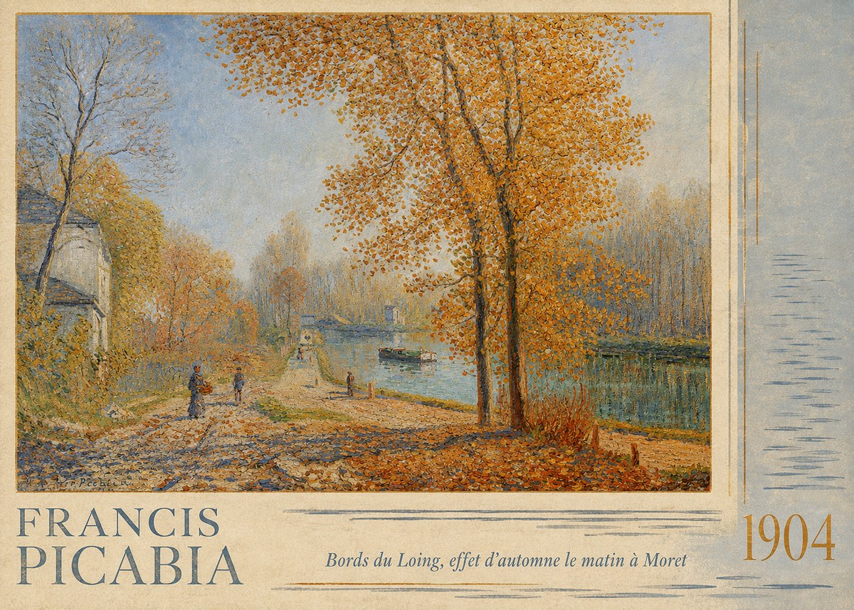 Francis Picabia Bords Du Loing, Effet D'automne Le Matin À Moret No4 - Poszter