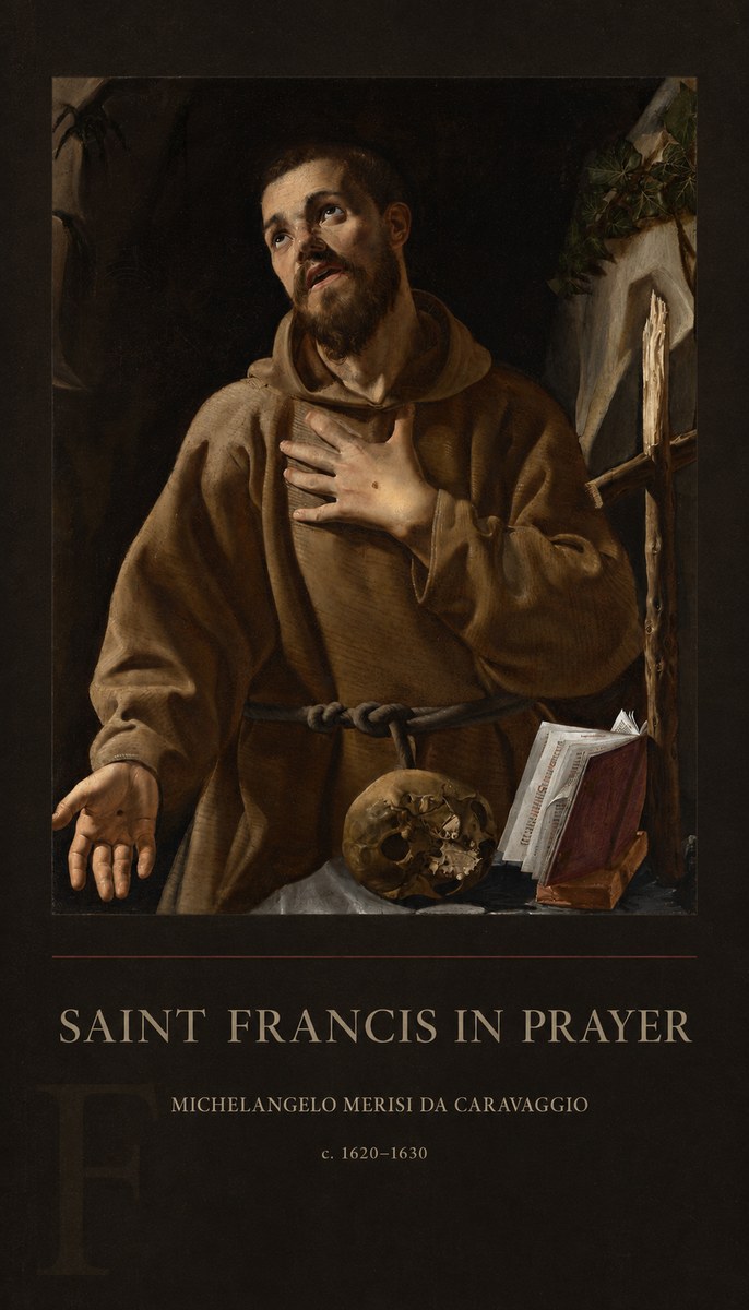 Michelangelo Merisi da Caravaggio Saint Francis in Prayer I No4 - Poszter