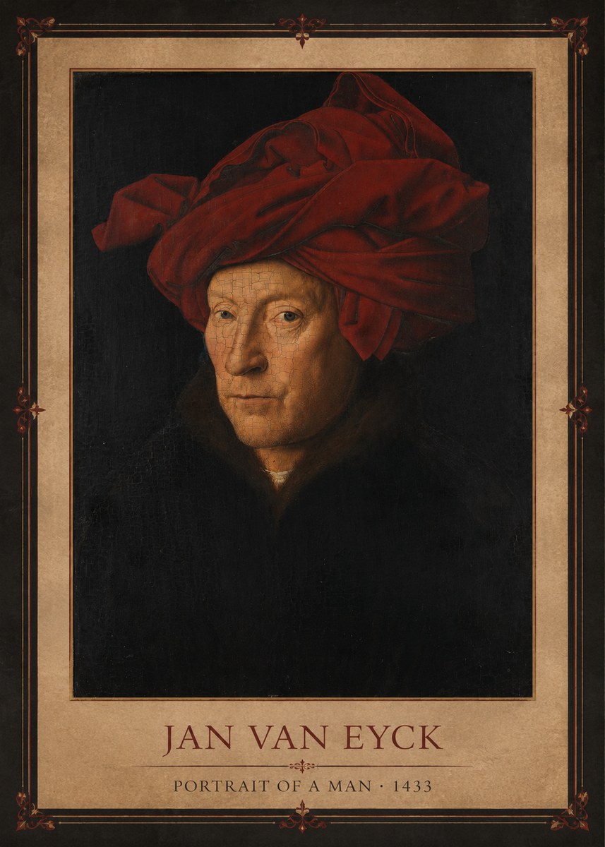 Jan van Eyck Portrait of a Man II No1 - Poszter