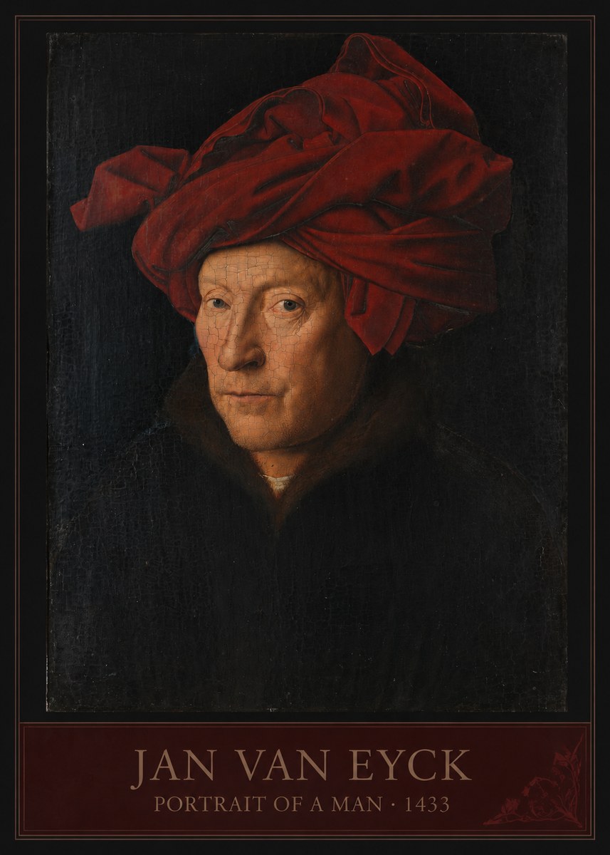 Jan van Eyck Portrait of a Man II No3 - Poszter