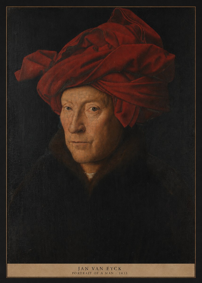 Jan van Eyck Portrait of a Man II No5 - Poszter
