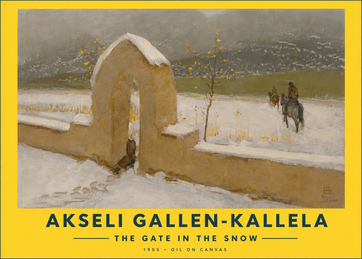 Akseli Gallen-Kallela The Gate in the Snow No2 - Poszter
