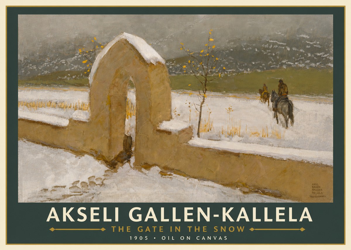 Akseli Gallen-Kallela The Gate in the Snow No3 - Poszter