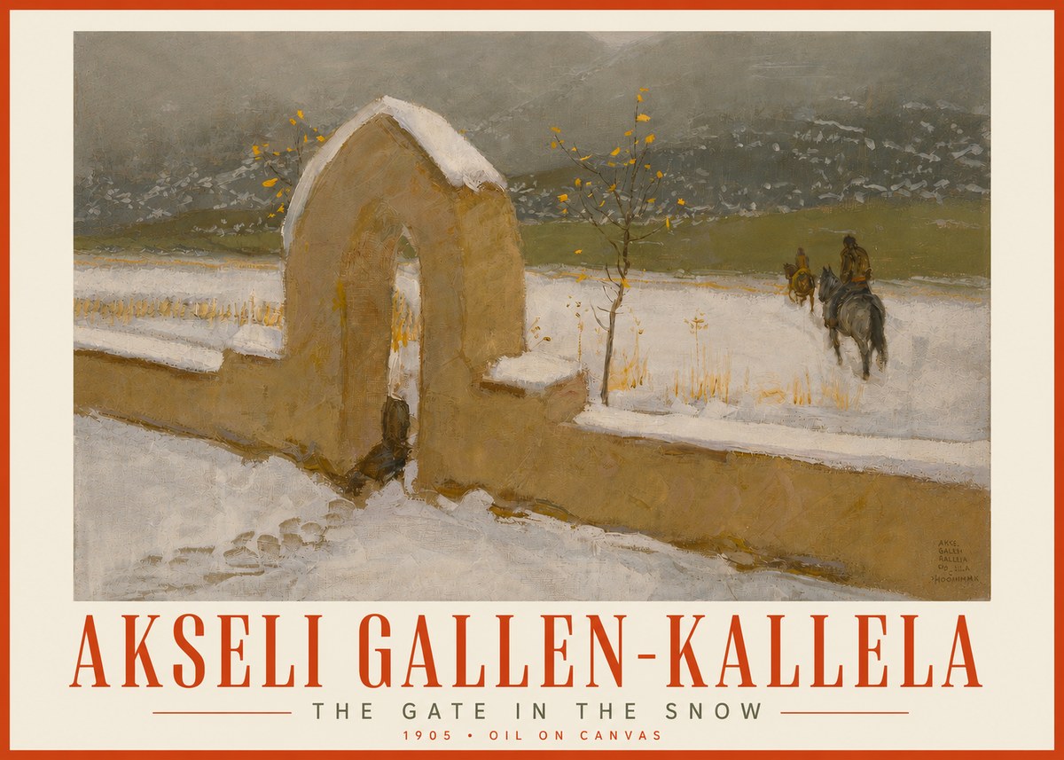 Akseli Gallen-Kallela The Gate in the Snow No4 - Poszter