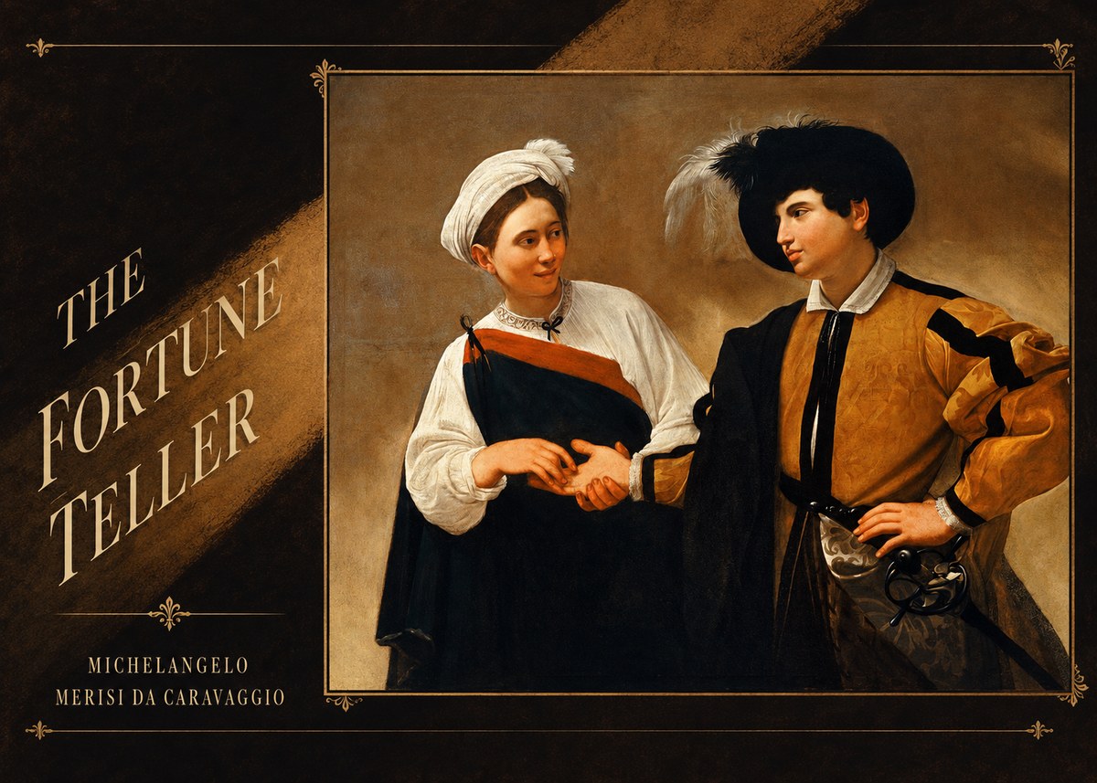 Michelangelo Merisi da Caravaggio The Fortune Teller I No3 - Poszter
