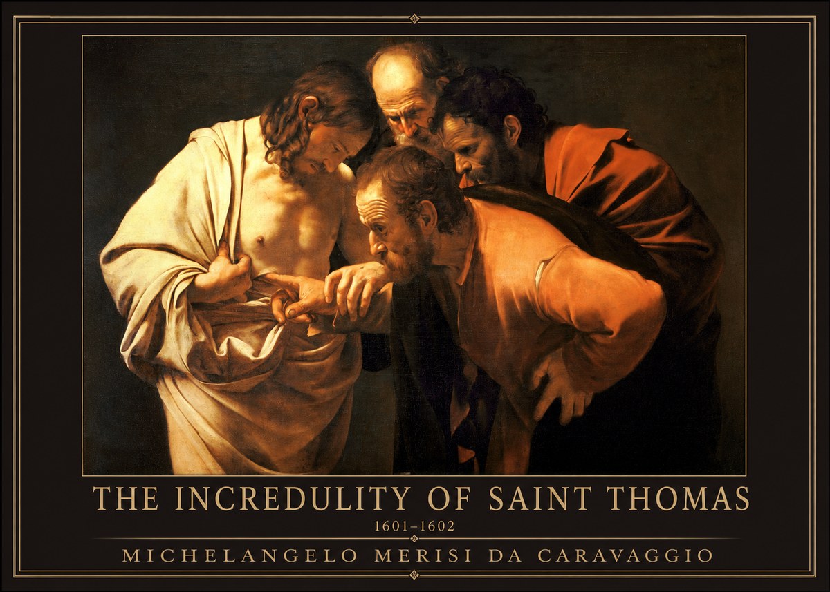 Michelangelo Merisi da Caravaggio The Incredulity of Saint Thomas II No4 - Poszter