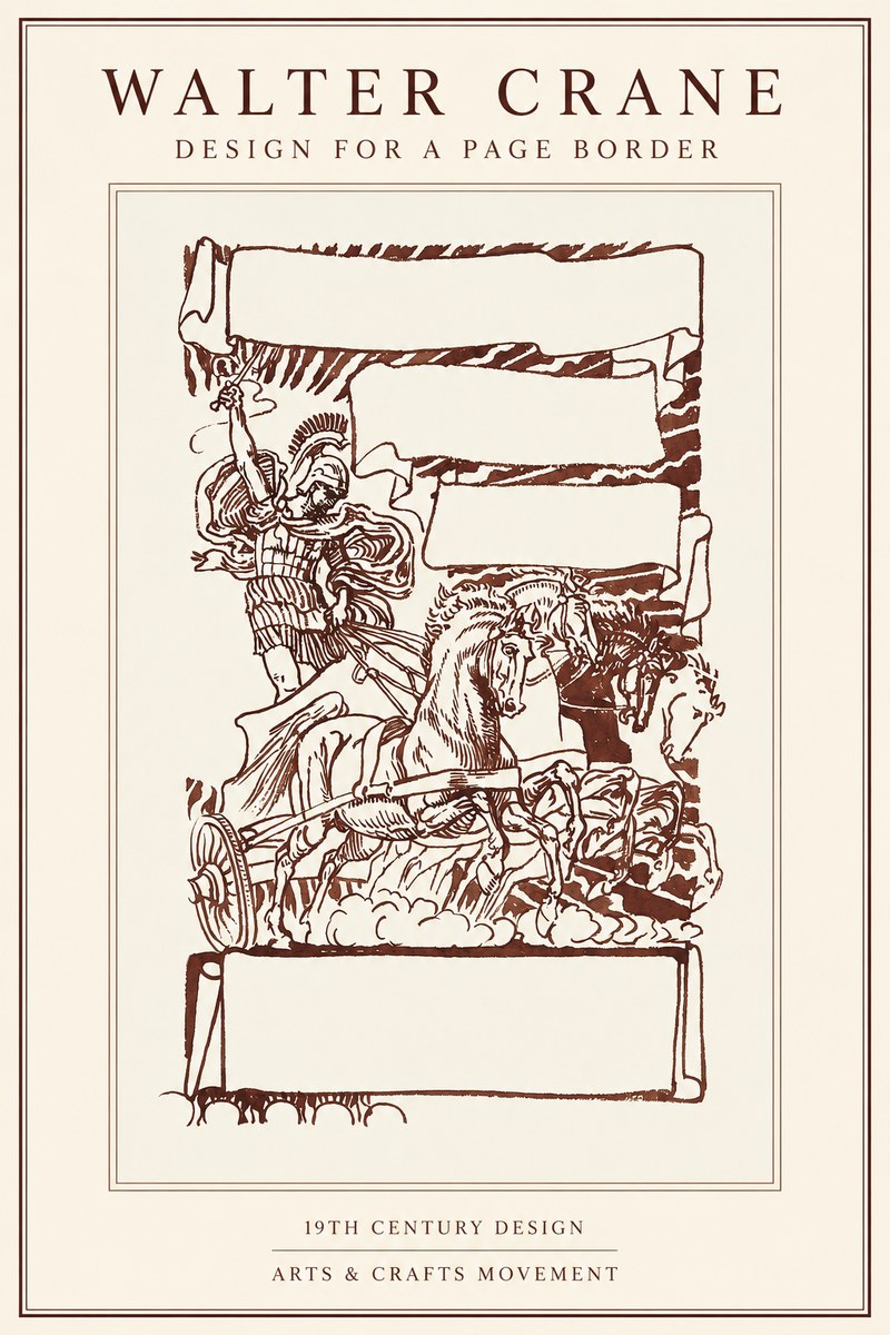 Walter Crane Design for a Page Border No1 - Poszter