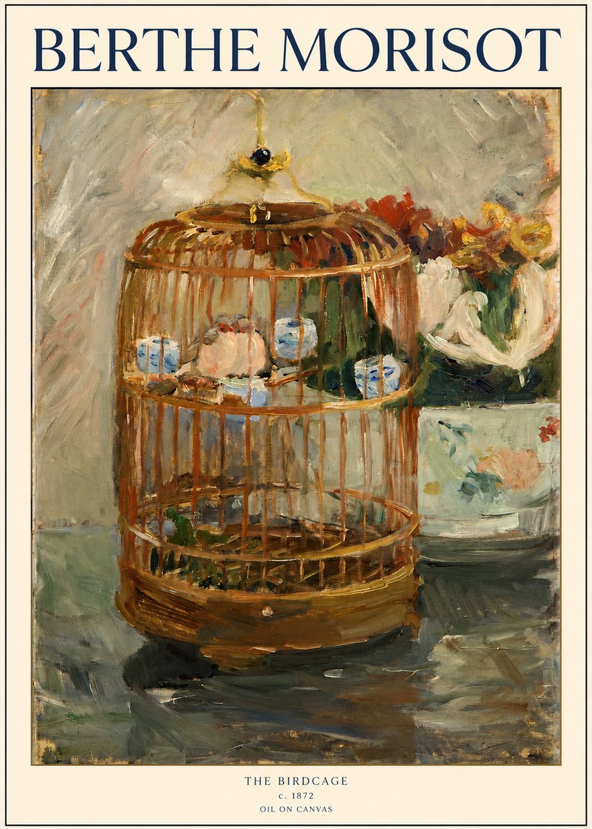 Berthe Morisot The Birdcage II No1 - Poszter
