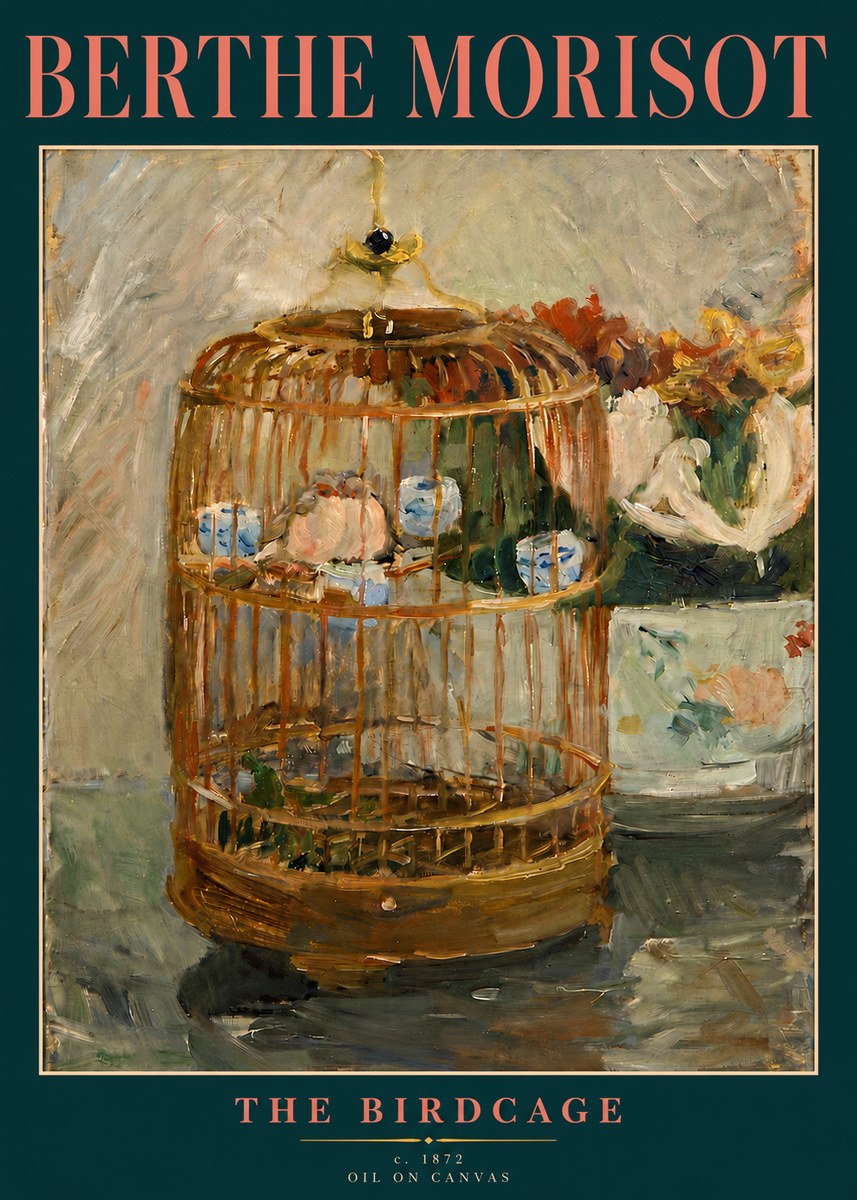 Berthe Morisot The Birdcage II No4 - Poszter