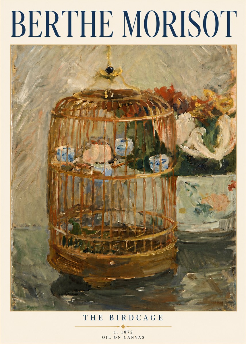 Berthe Morisot The Birdcage II No5 - Poszter