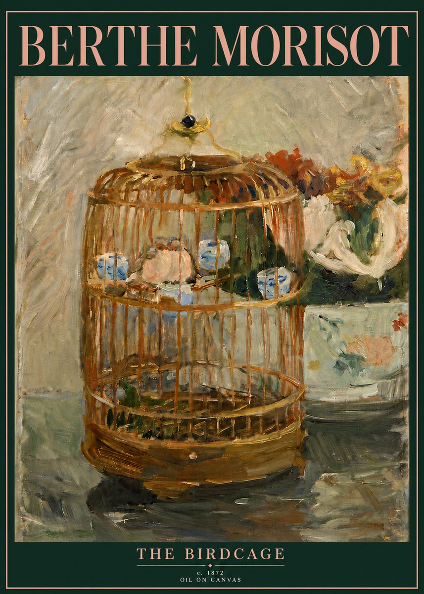 Berthe Morisot The Birdcage II No6 - Poszter