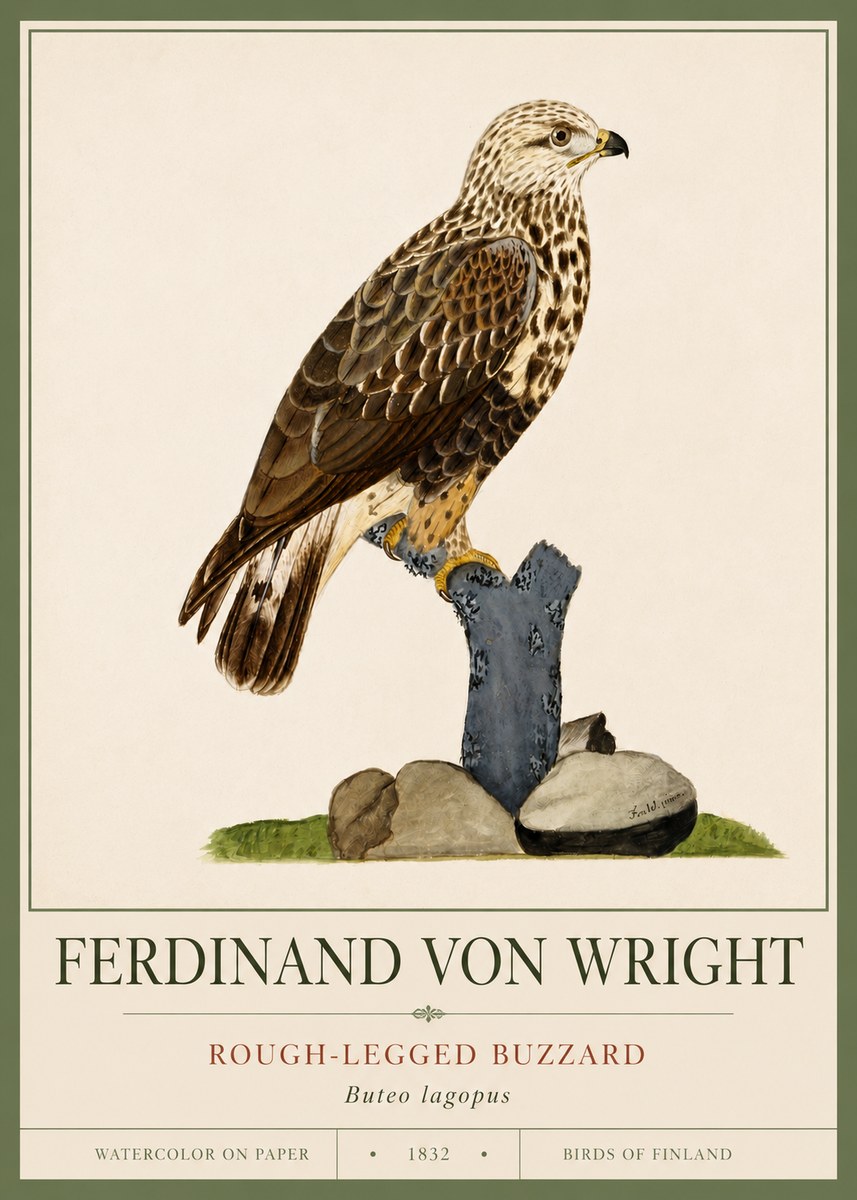 Ferdinand von Wright Rough-legged Buzzard No4 - Poszter
