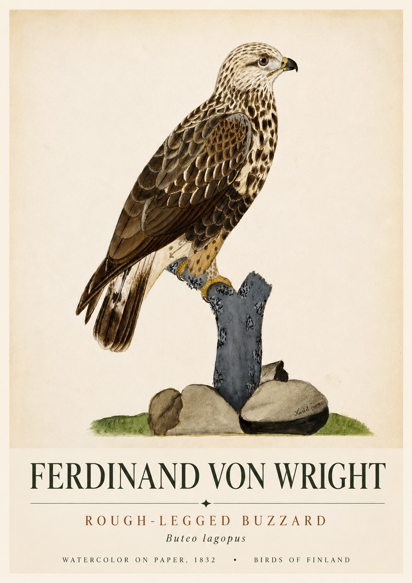 Ferdinand von Wright Rough-legged Buzzard No6 - Poszter