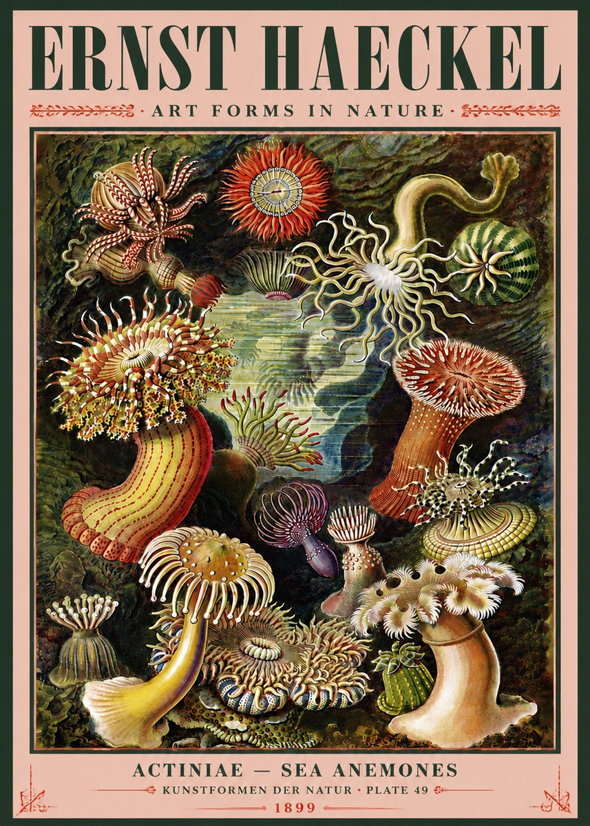 Ernst Haeckel Sea Anemones No5 - Poszter
