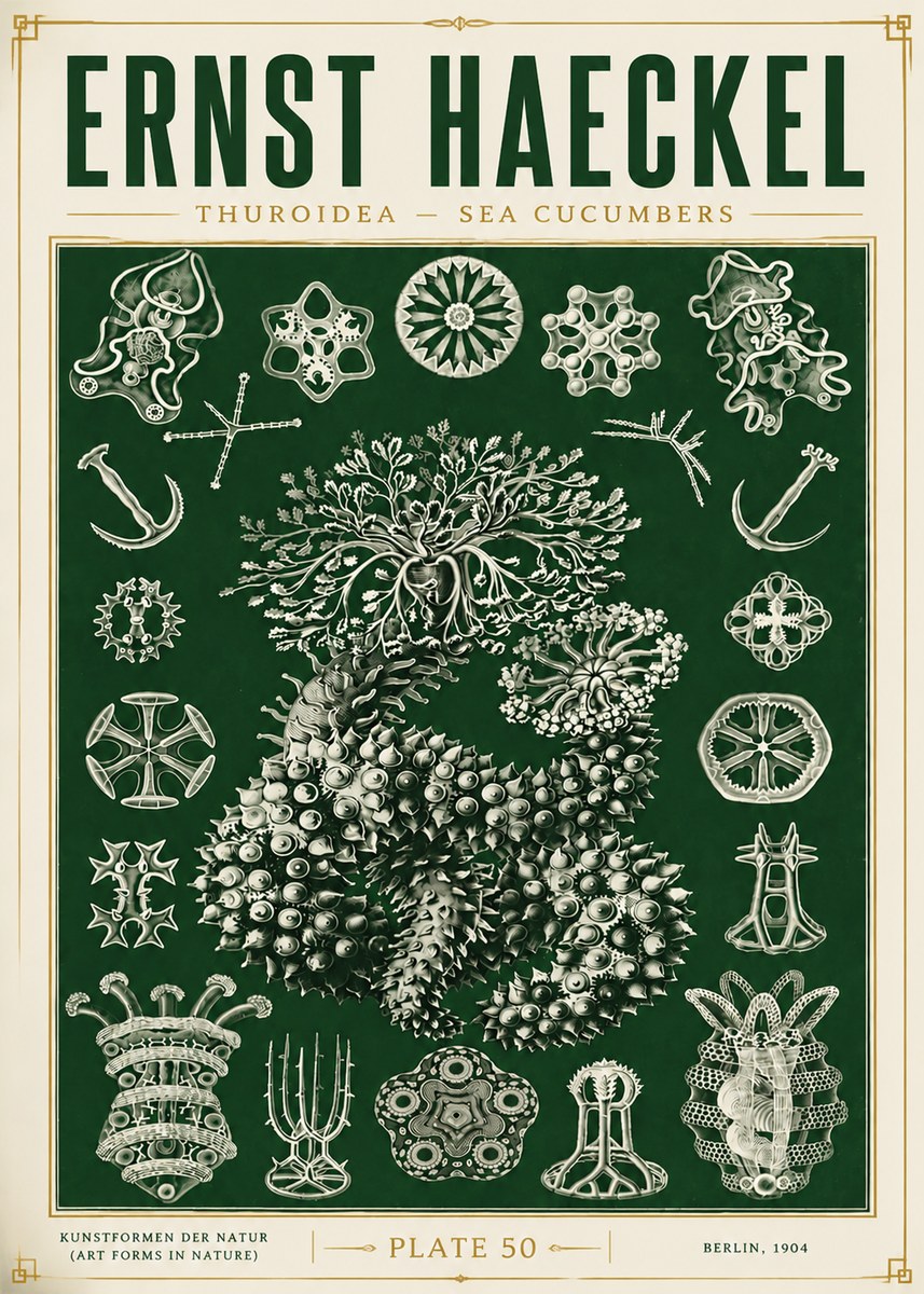 Ernst Haeckel Thuroidea - Sea Organisms No6 - Poszter