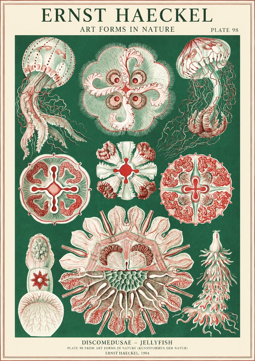 Ernst Haeckel Discomedusae - the Jellyfish No2 - Poszter