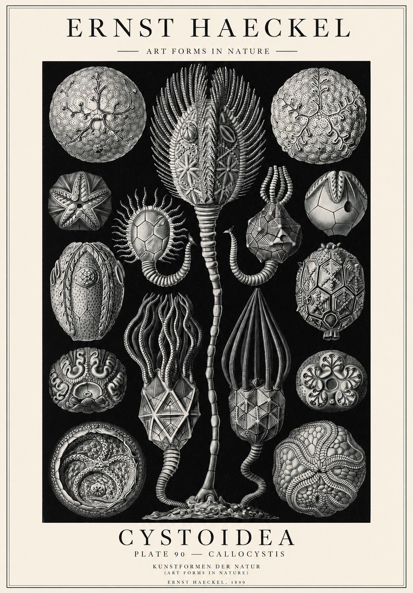 Ernst Haeckel Cystoidea - Callocystis No1 - Poszter