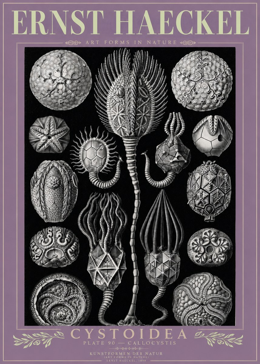 Ernst Haeckel Cystoidea - Callocystis No3 - Poszter