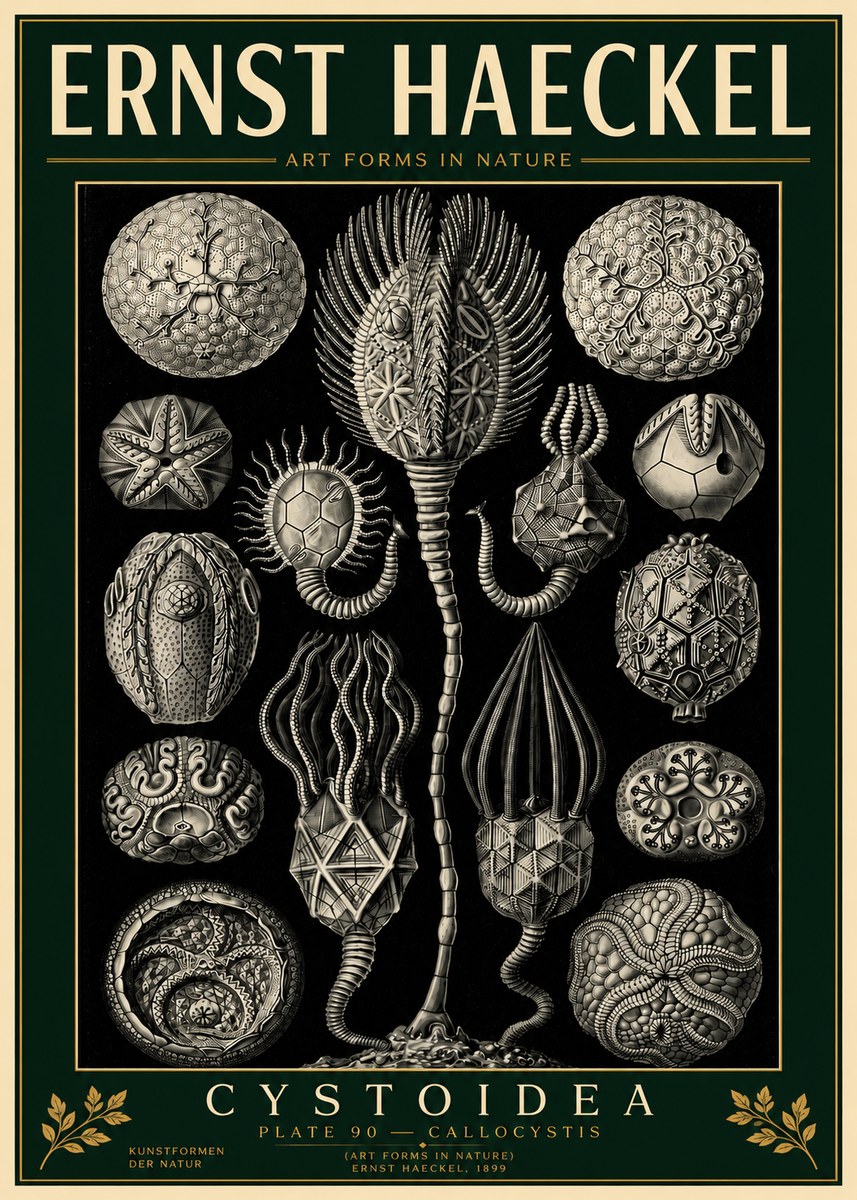 Ernst Haeckel Cystoidea - Callocystis No4 - Poszter