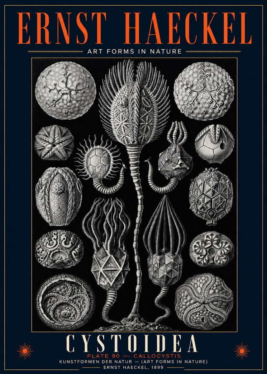 Ernst Haeckel Cystoidea - Callocystis No5 - Poszter
