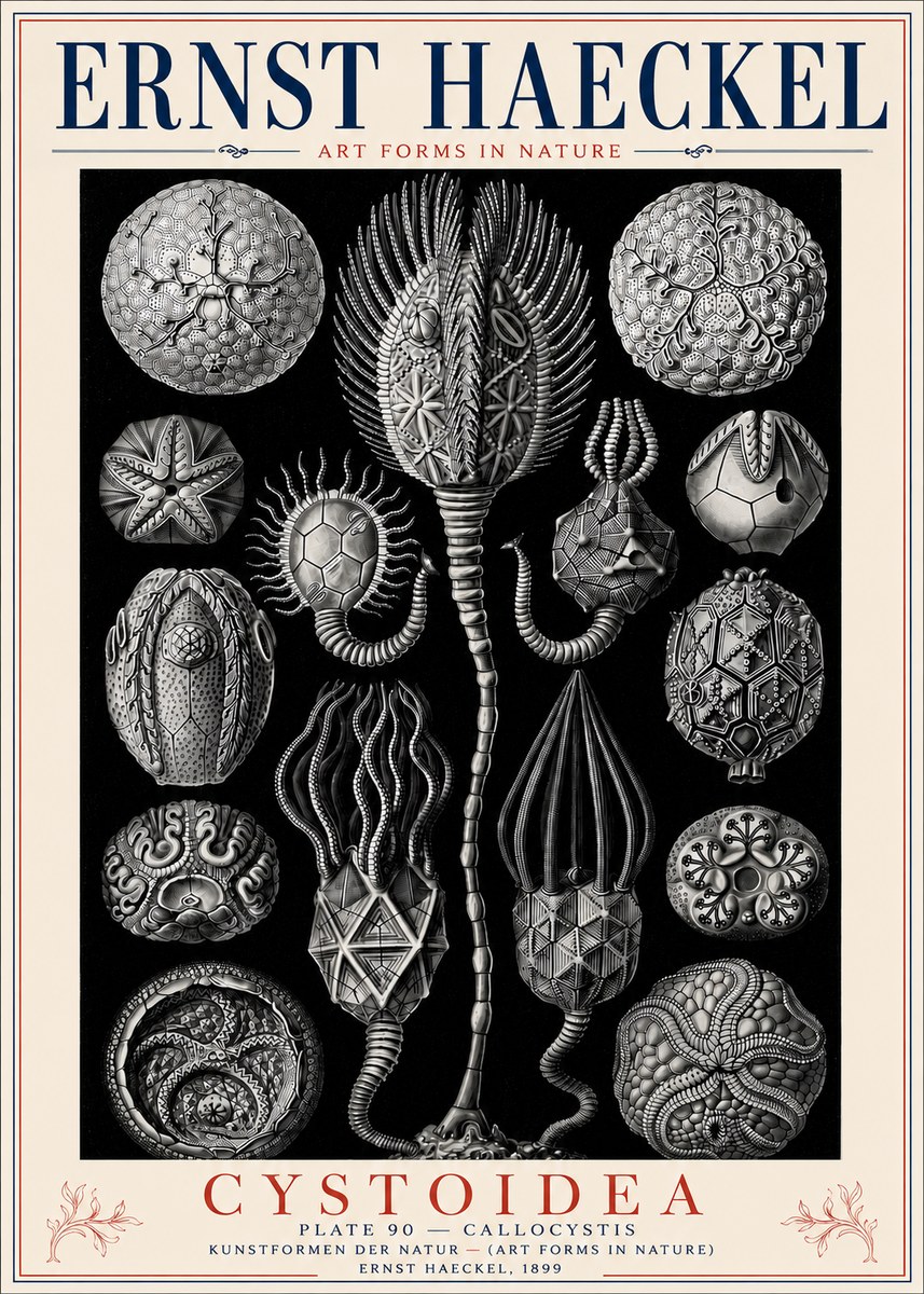 Ernst Haeckel Cystoidea - Callocystis No6 - Poszter