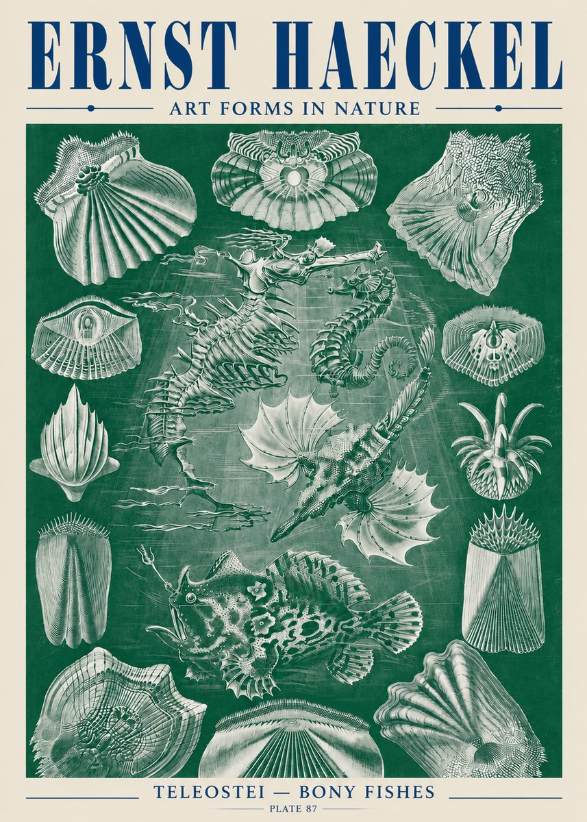 Ernst Haeckel Teleostei - Bony Fishes No5 - Poszter