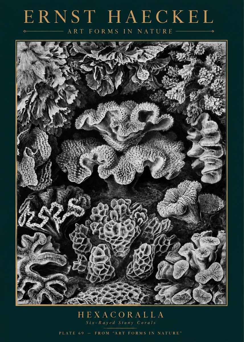 Ernst Haeckel Hexacorallia No5 - Poszter