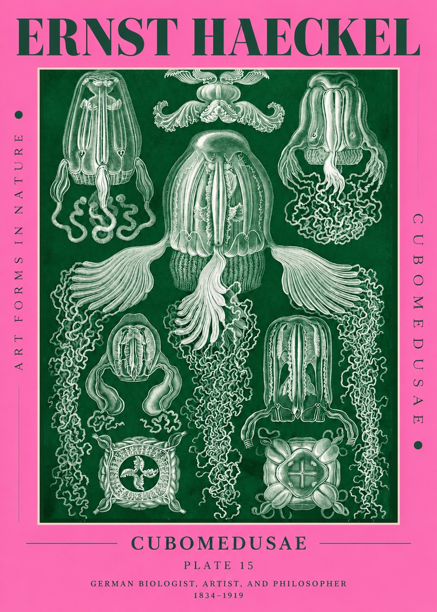 Ernst Haeckel Cubomedusae No4 - Poszter