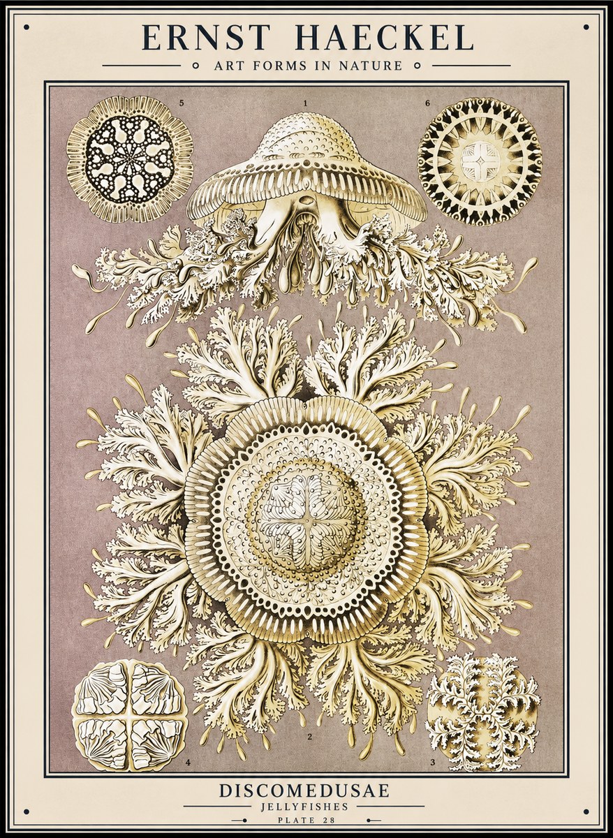 Ernst Haeckel Discomedusae No1 - Poszter