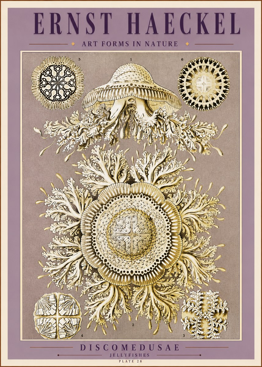 Ernst Haeckel Discomedusae No3 - Poszter