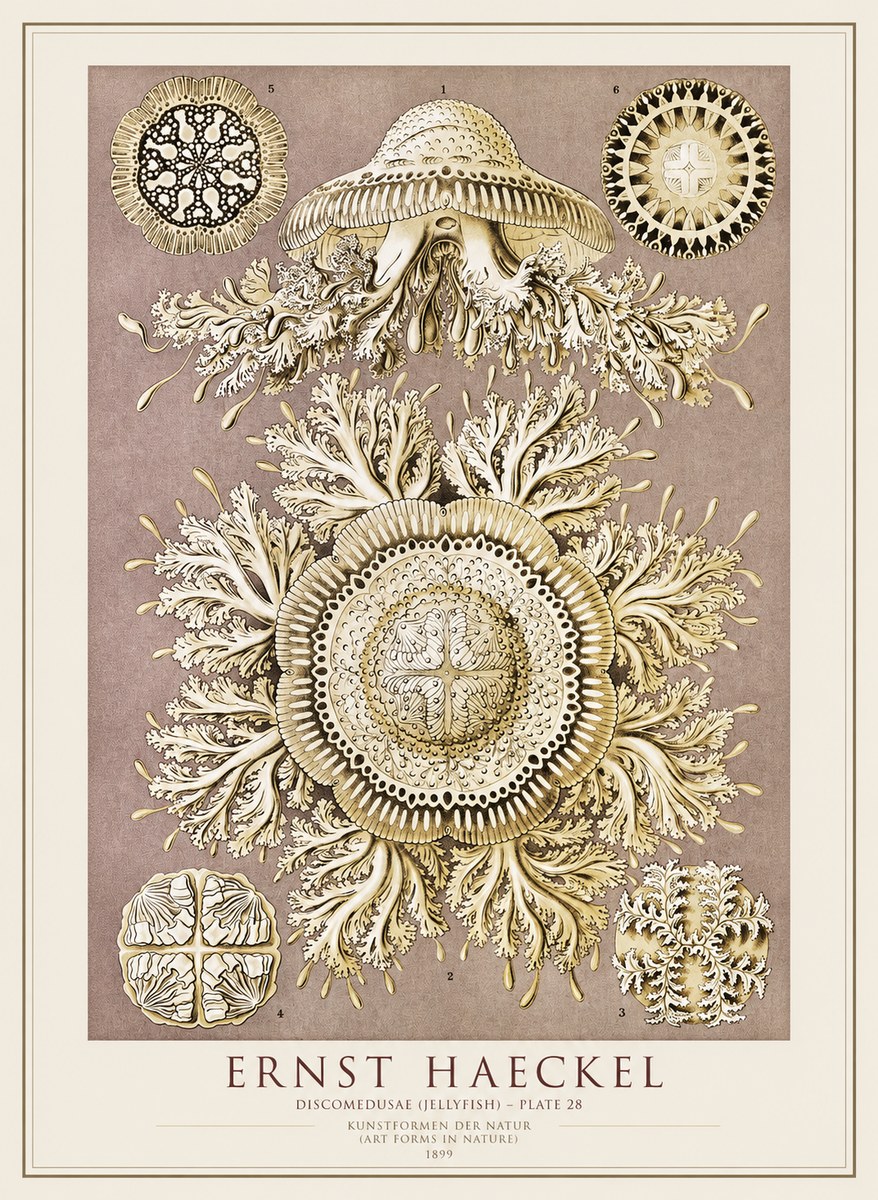 Ernst Haeckel Discomedusae No4 - Poszter