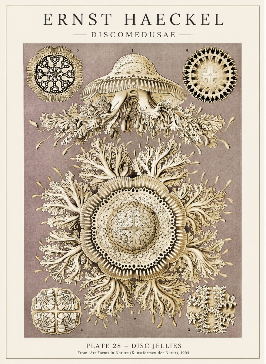 Ernst Haeckel Discomedusae No5 - Poszter