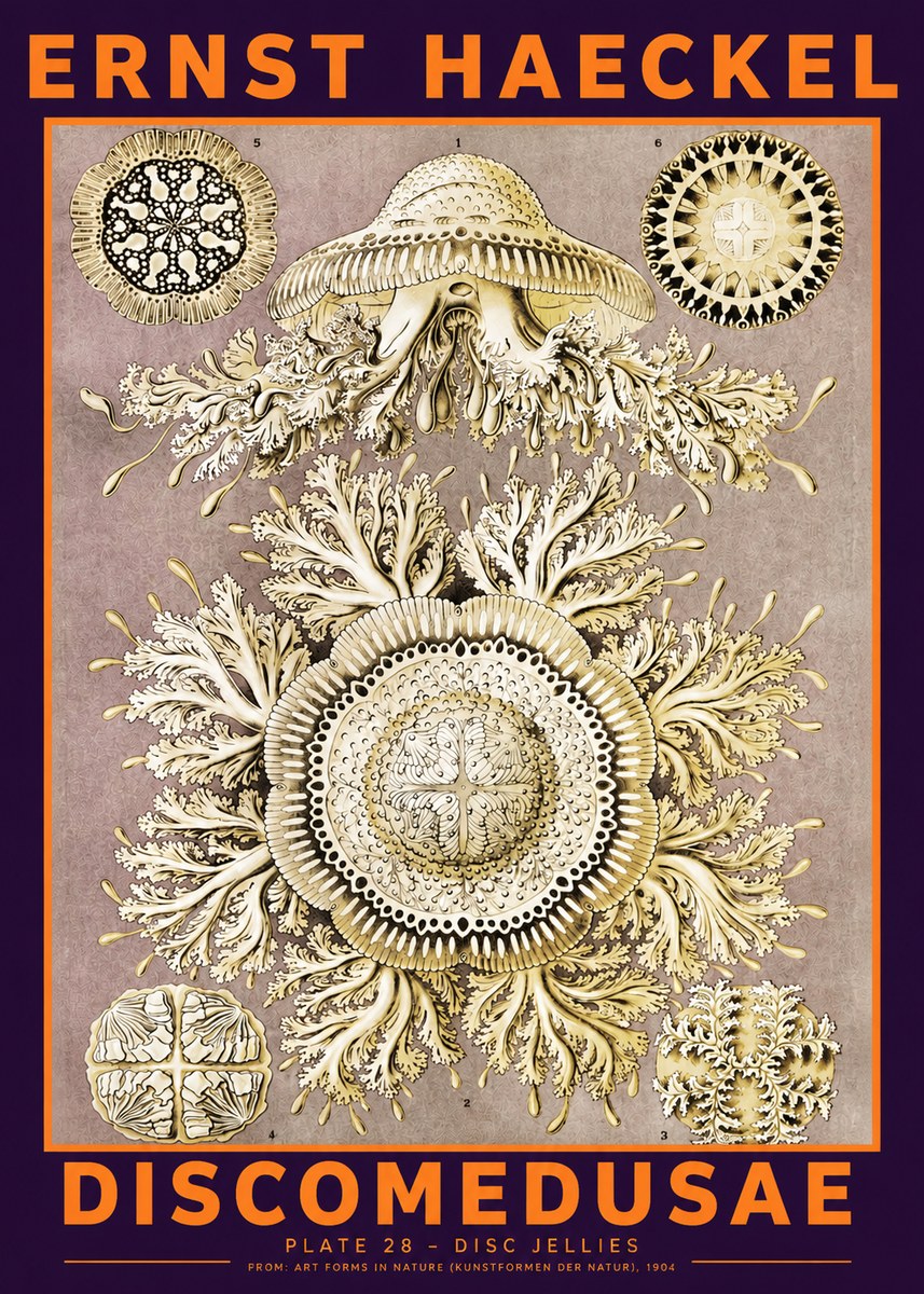 Ernst Haeckel Discomedusae No6 - Poszter
