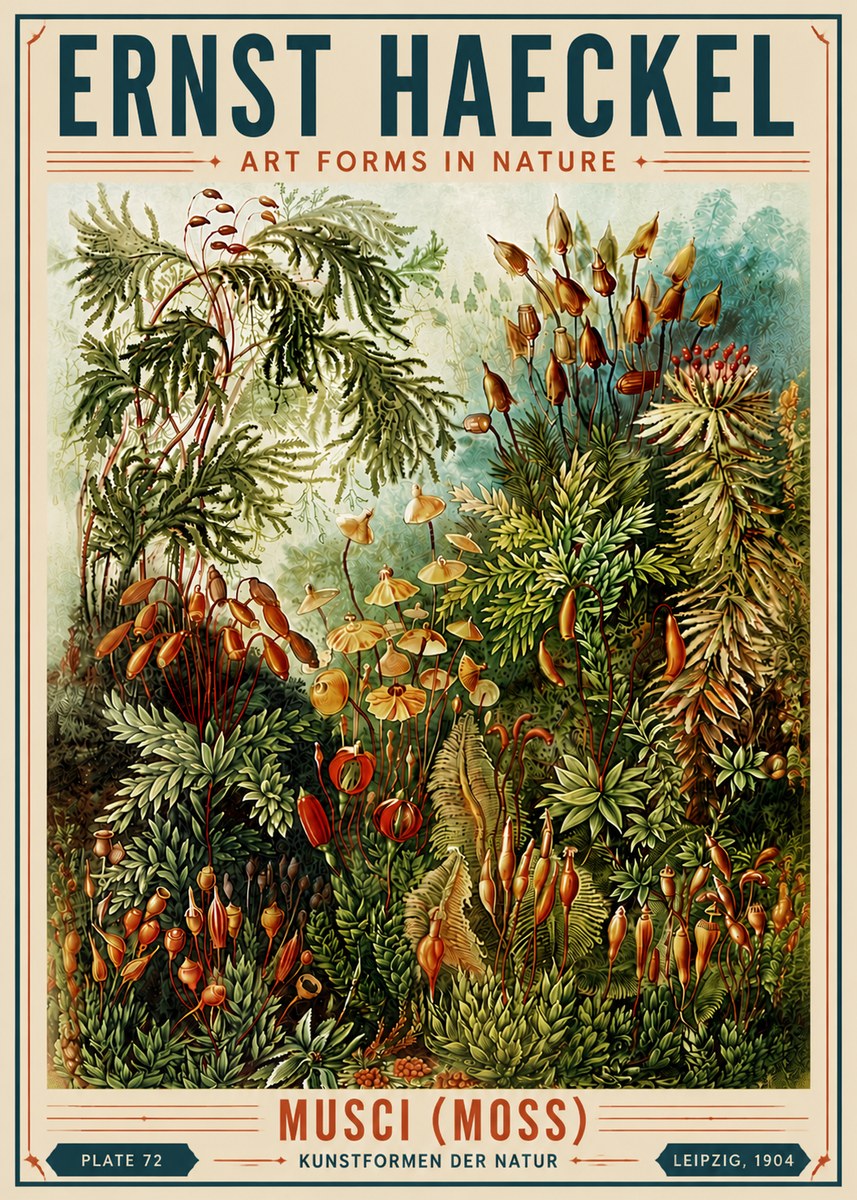 Ernst Haeckel Musci (Moss) No6 - Poszter
