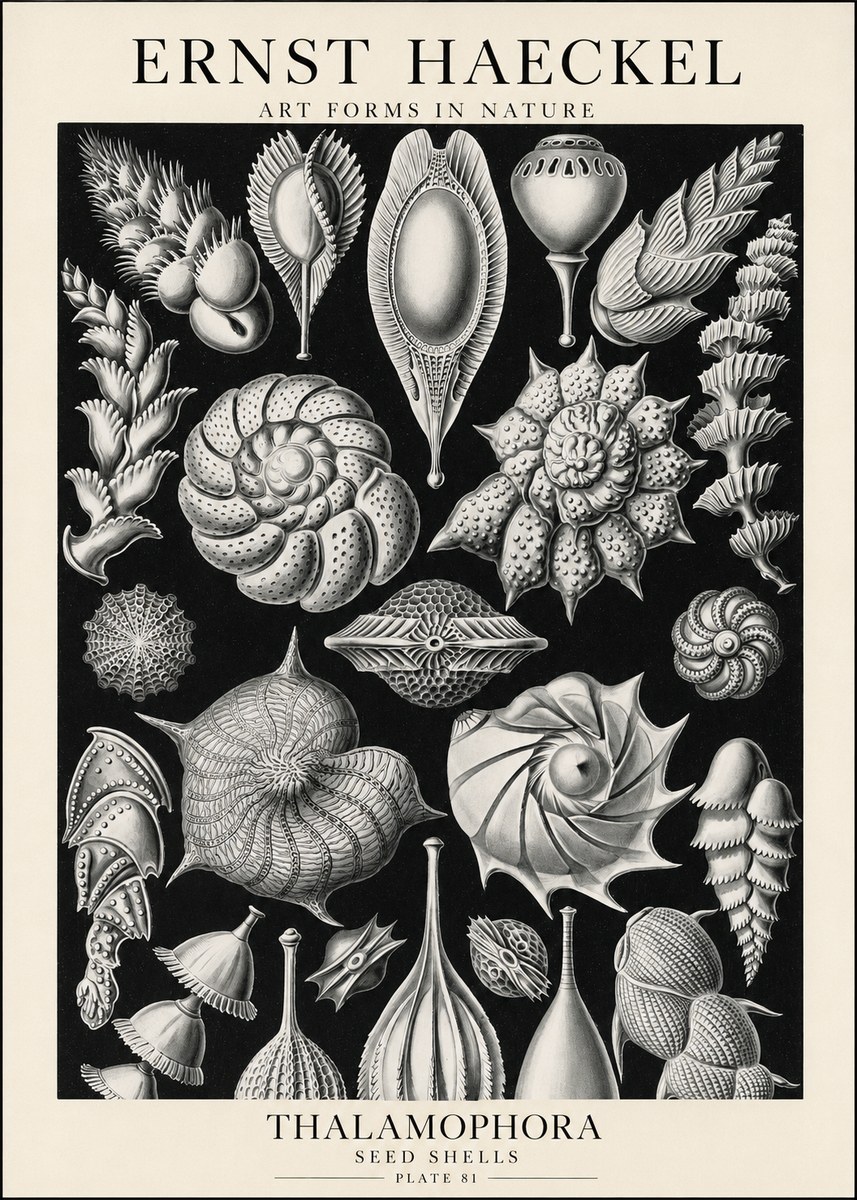Ernst Haeckel Thalamophora No1 - Poszter
