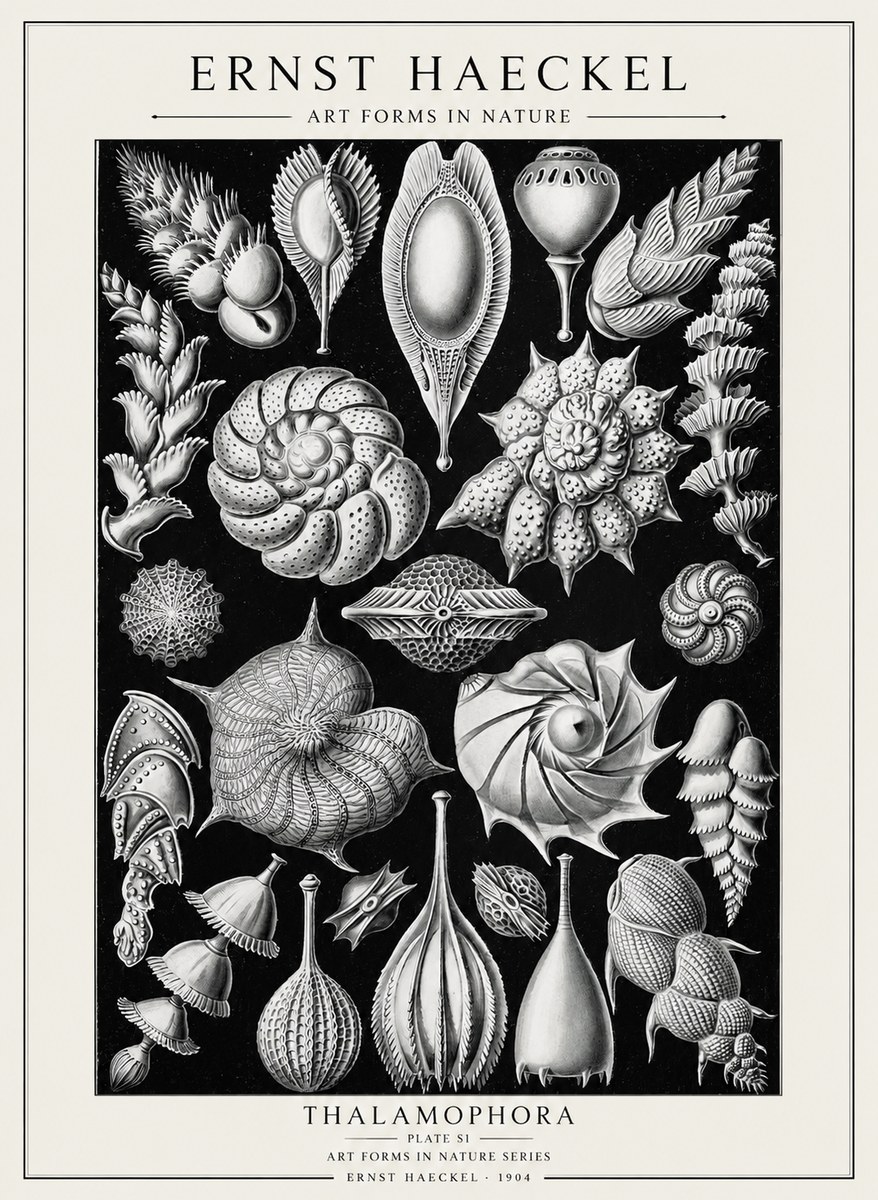 Ernst Haeckel Thalamophora No2 - Poszter