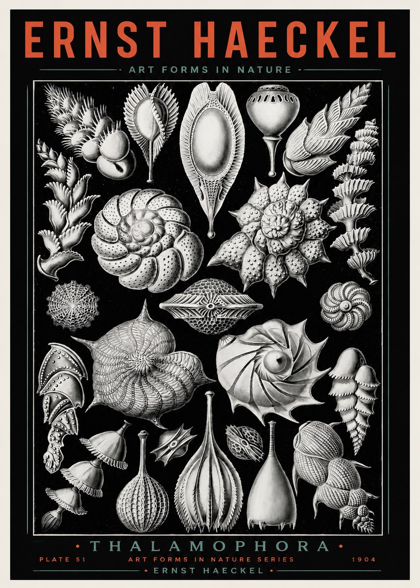 Ernst Haeckel Thalamophora No4 - Poszter